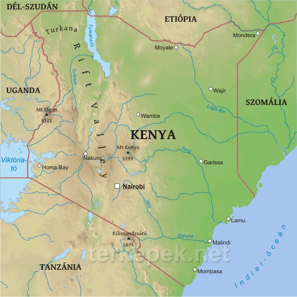 Kenya térkép